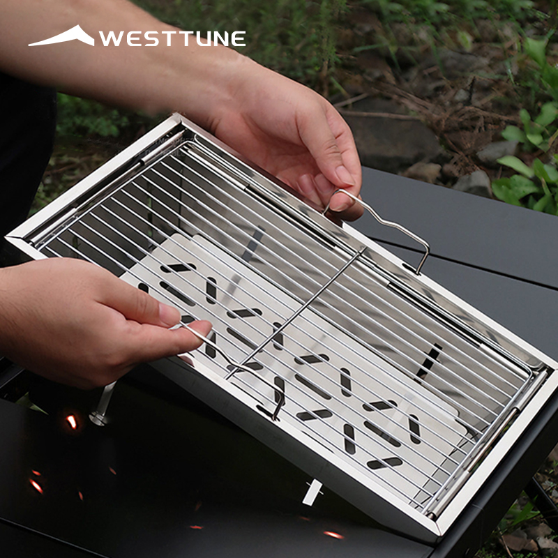 Outdoor Camping Oven - WESTTUNE IGT Barbecue Grill Folding Charcoal