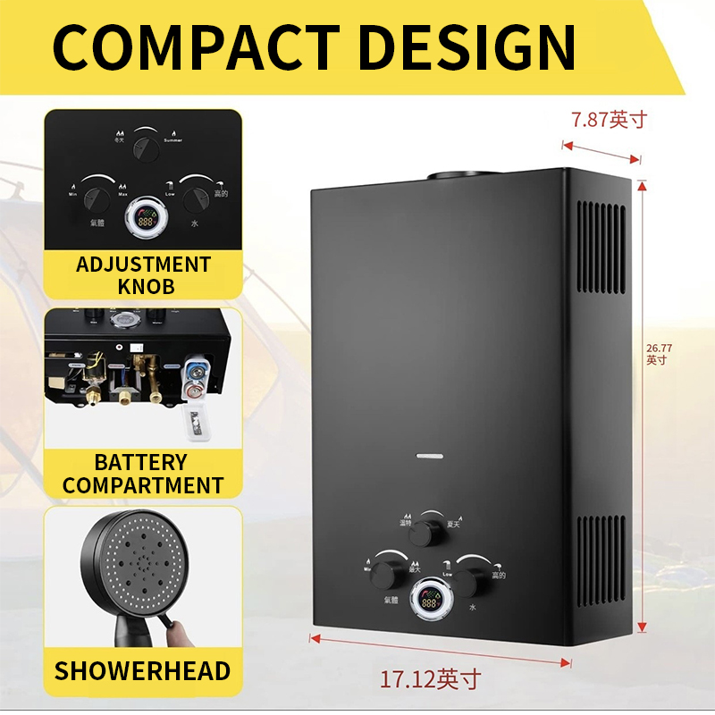 16L/18L/20L Instant-Heat Gas W - огляд і ціна Outdoor Camping Water Heater