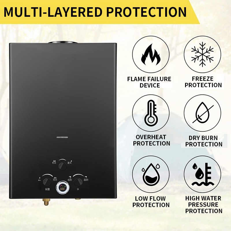 16L/18L/20L Instant-Heat Gas W - огляд і ціна Outdoor Camping Water Heater