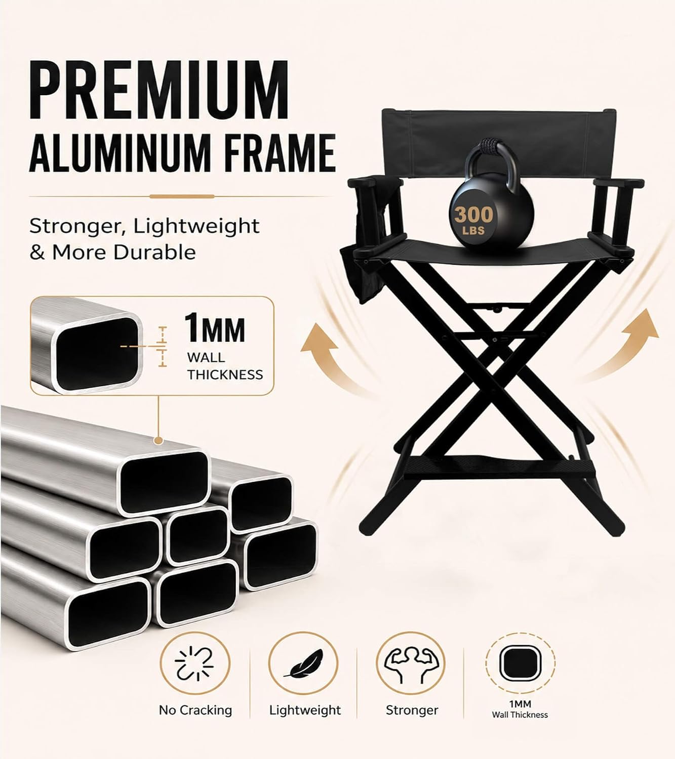 Tall Director Chair Portable A - огляд і ціна Outdoor Camping High Chair
