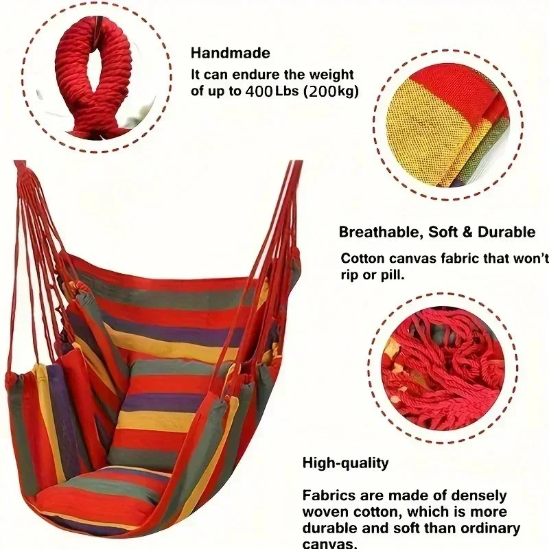 Hot Colorful Striped Canvas Ha - огляд і ціна Camping Outdoor Or Indoor