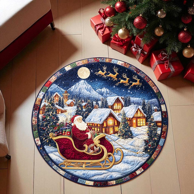 Santa Sleigh Christmas Round D - огляд і ціна Outdoor Camping Decor Ideas