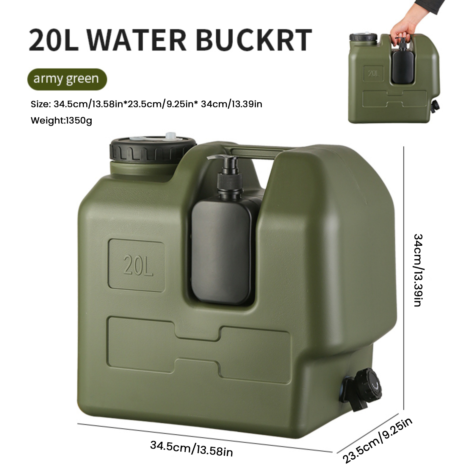15/20L Portable Camping Water  - огляд і ціна Outdoor Camping Water Jug