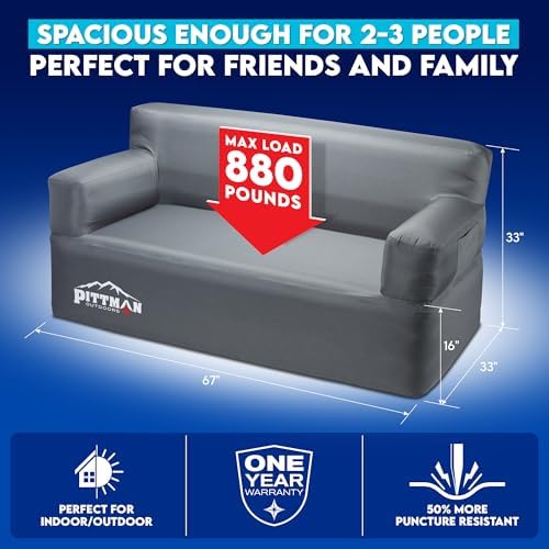 Pittman - Inflatable Couch wit - огляд і ціна Camping Outdoor Or Indoor