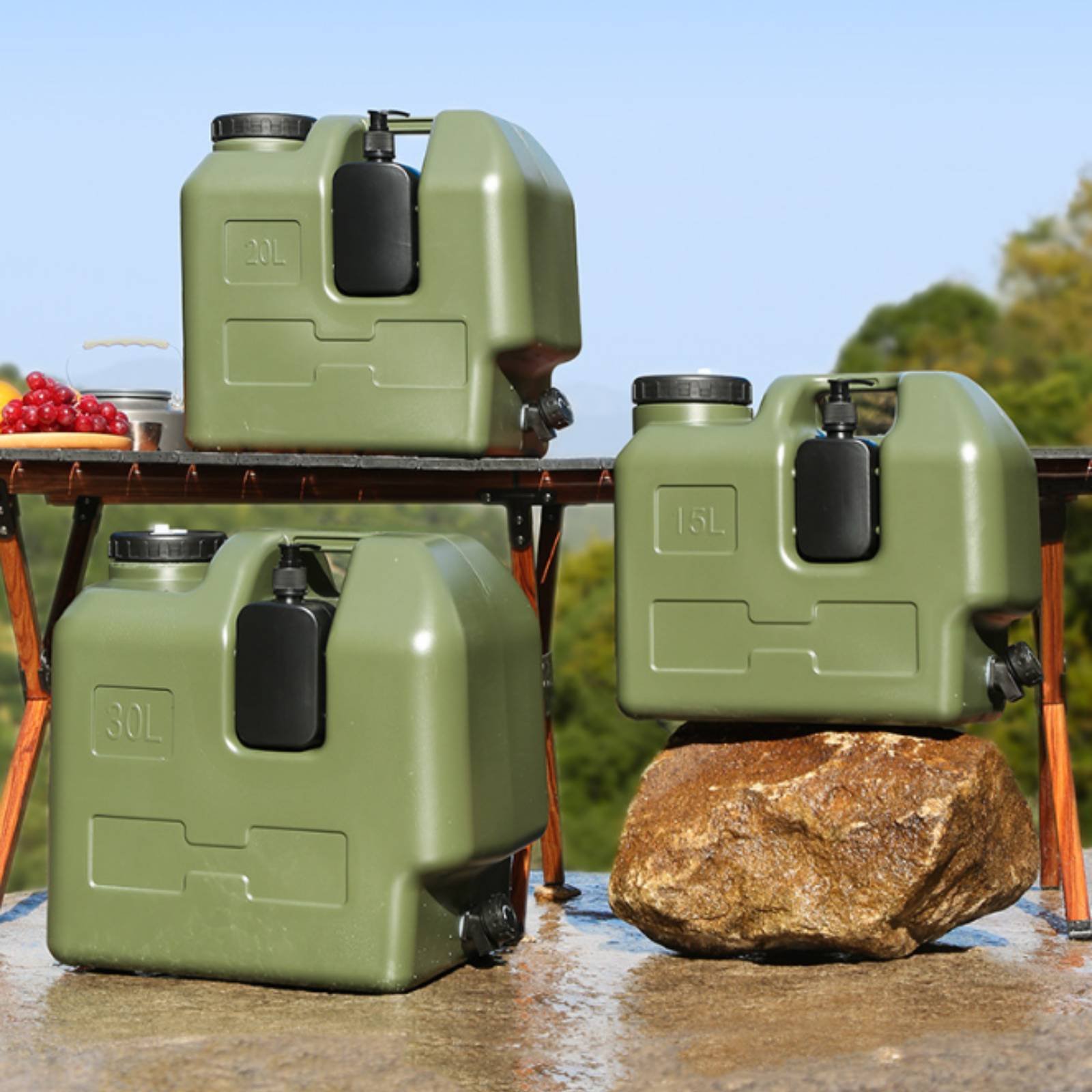 Water Container with Spigot Fo - огляд і ціна Outdoor Camping Water Jug