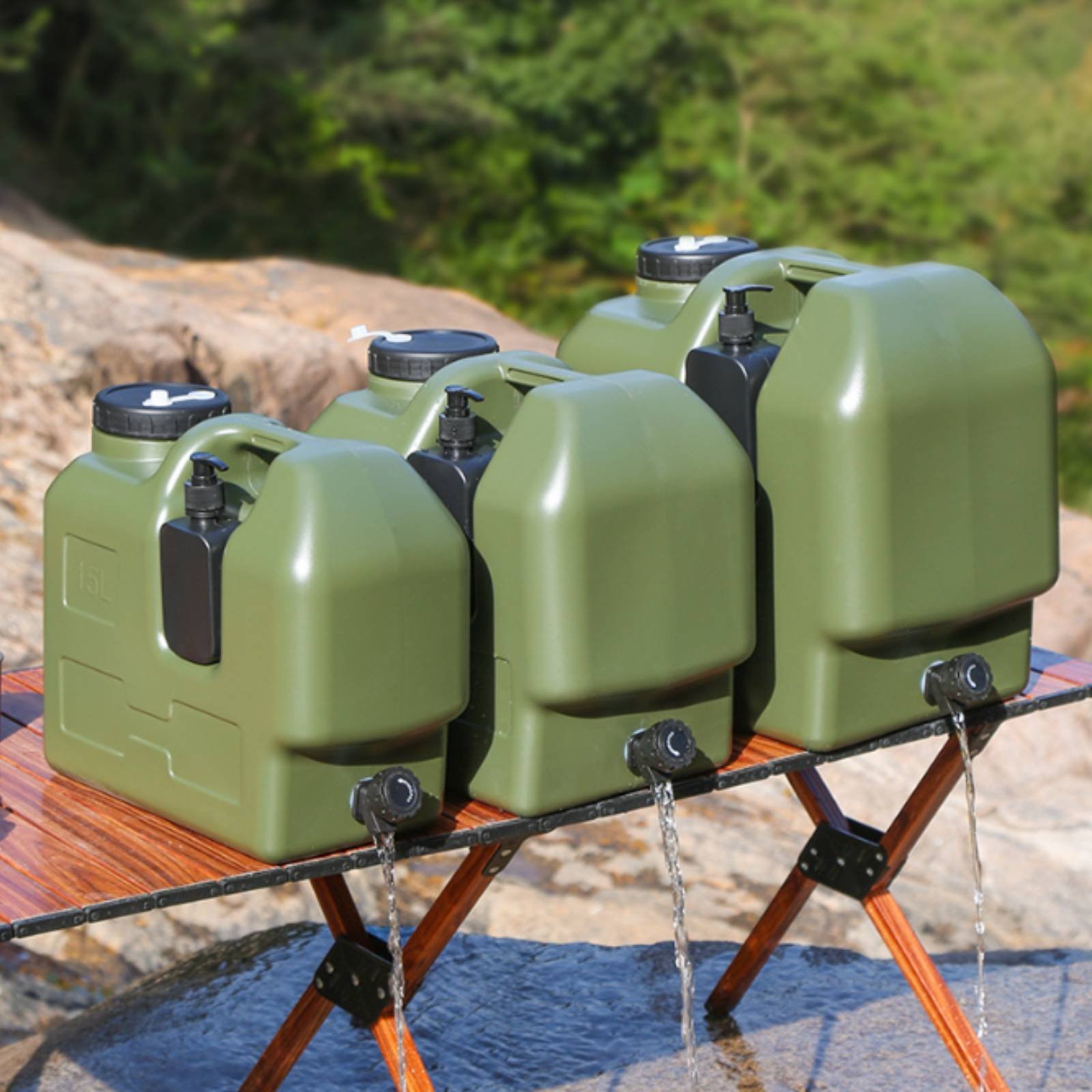 Water Container with Spigot Fo - огляд і ціна Outdoor Camping Water Jug