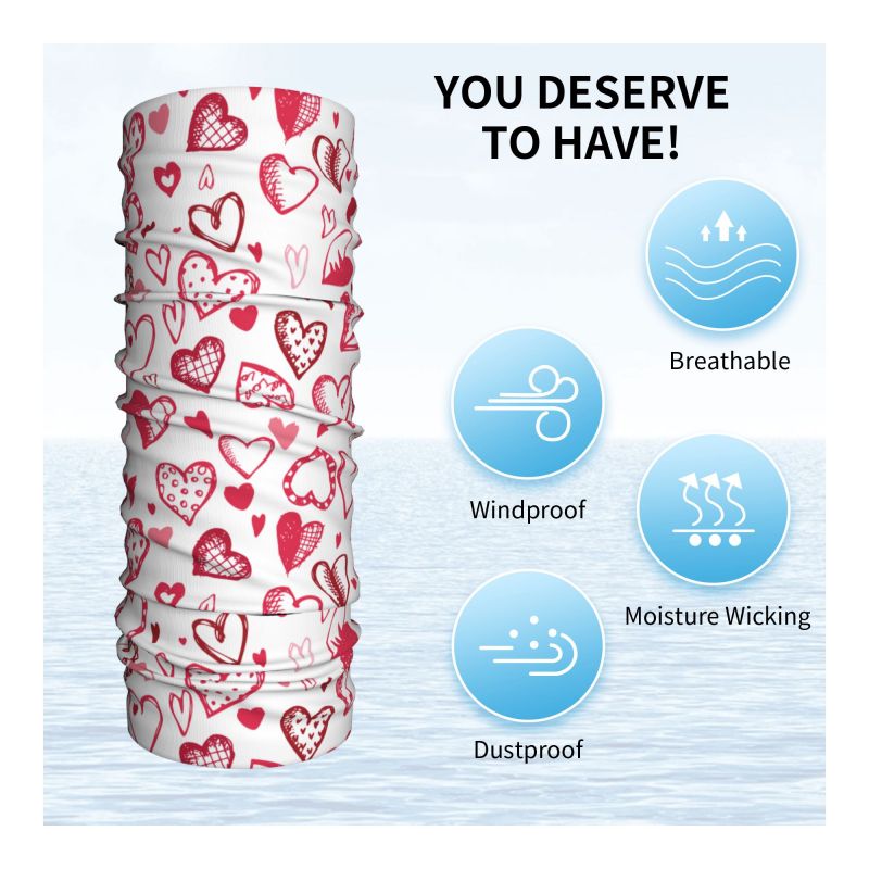 Pink Red Love Hearts Bandana N - огляд і ціна Trekking Gaiters
