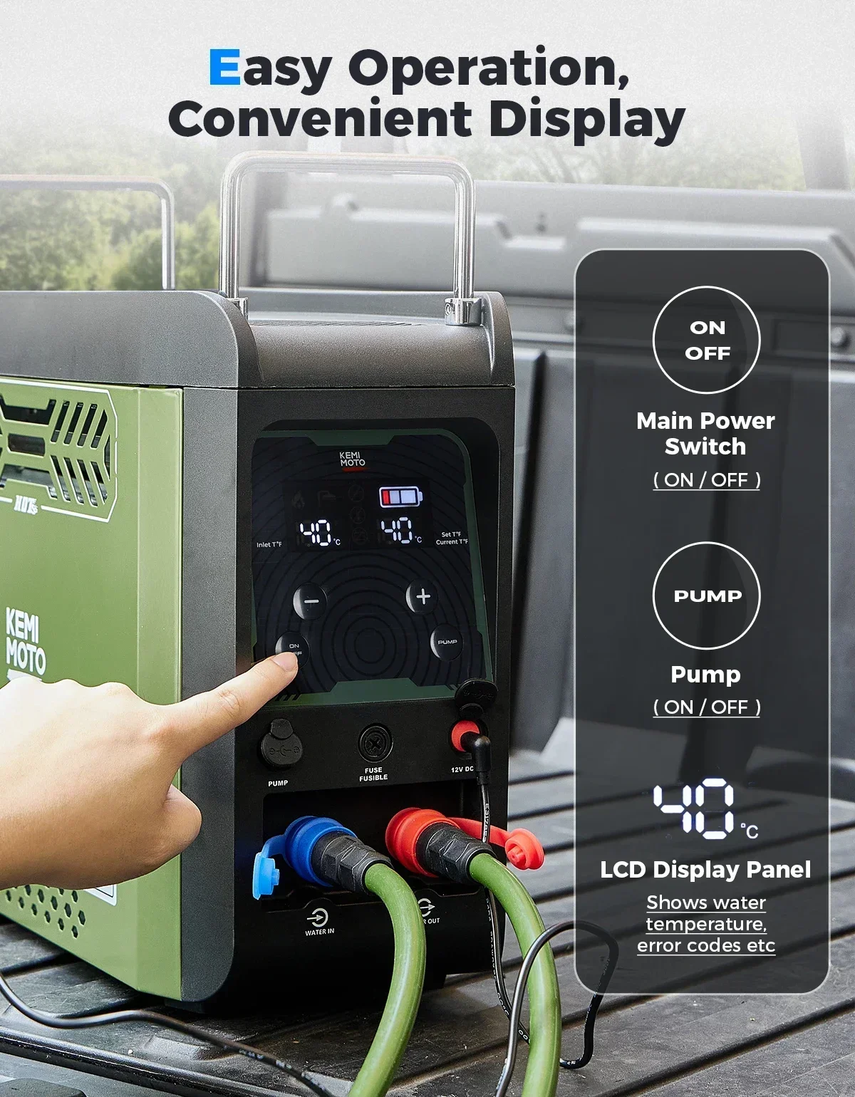 KEMIMOTO Water Heater Portable - огляд і ціна Outdoor Camping Water Heater