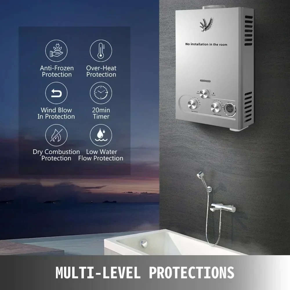 SIHAO LPG Water Heater 6L 8L 1 - огляд і ціна Outdoor Camping Water Heater