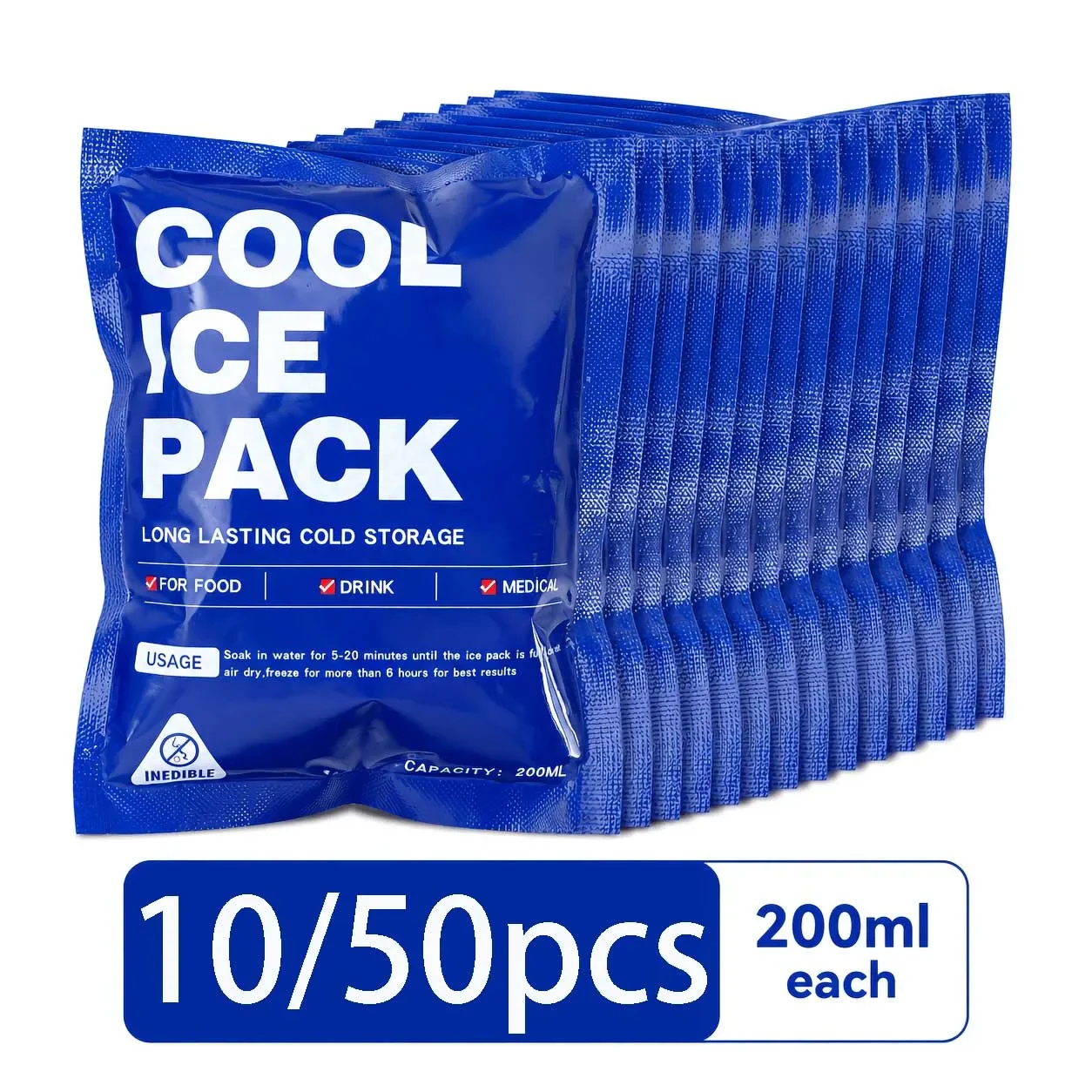 10/50Pcs Reusable Ice Packs fo - огляд і ціна Outdoor Camping Fridge