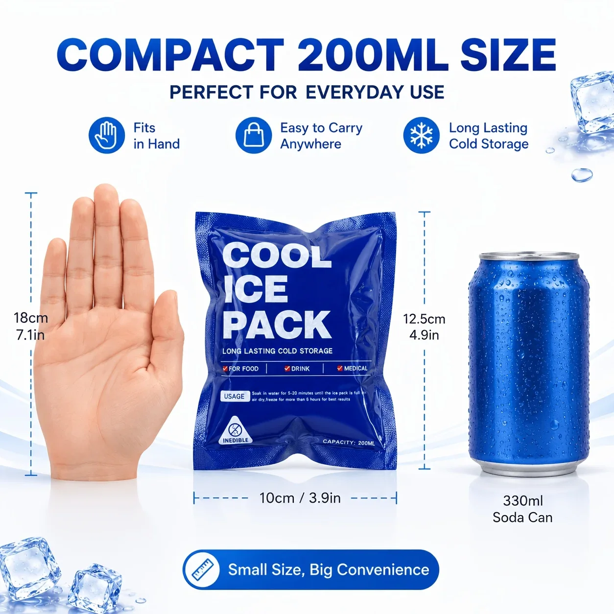 10/50Pcs Reusable Ice Packs fo - огляд і ціна Outdoor Camping Fridge