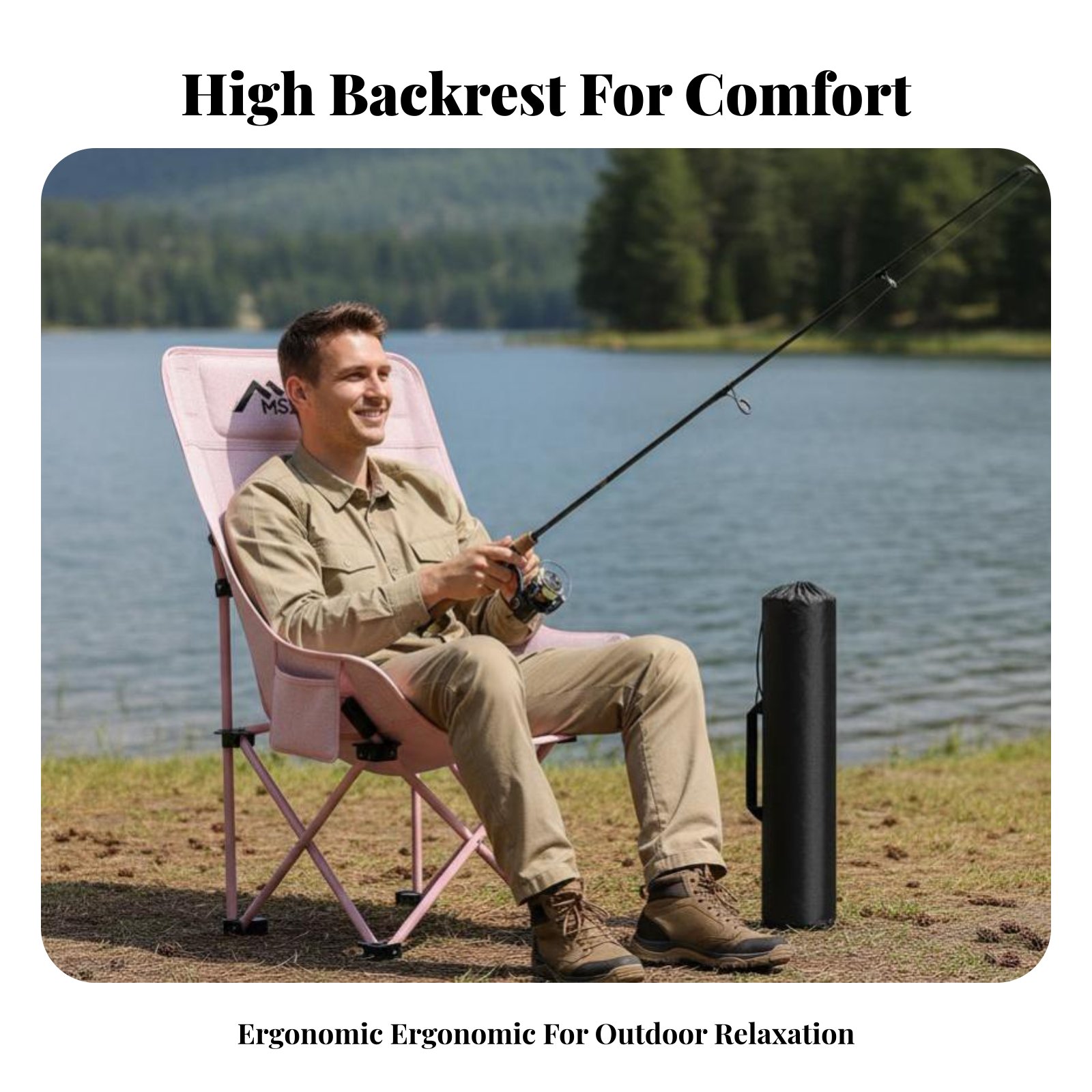 Foldable Mesh High Back Chair  - огляд і ціна Outdoor Camping High Chair