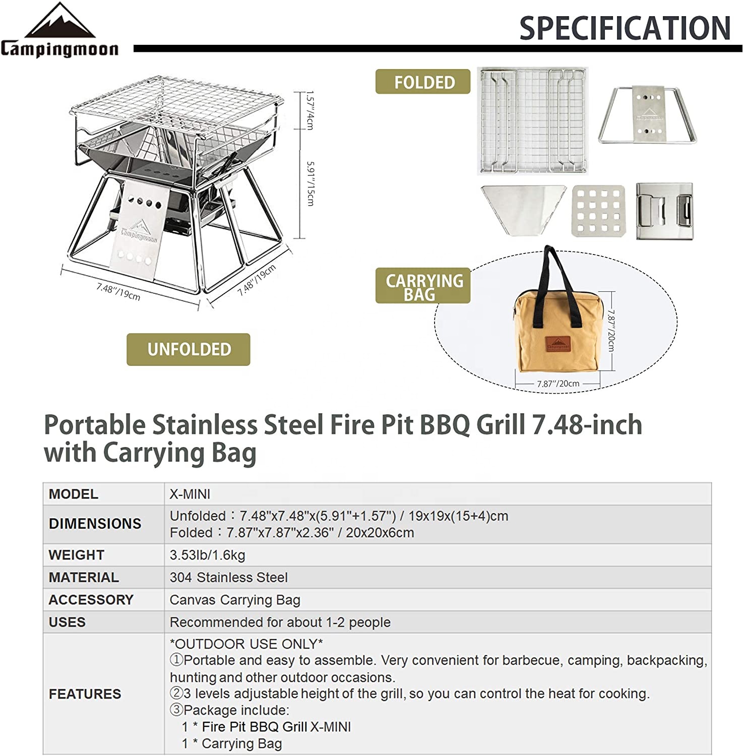 Campingmoon Outdoor Camping Bb - огляд і ціна Outdoor Camping Oven