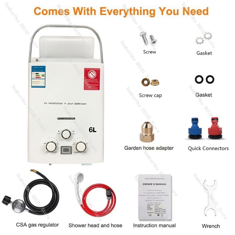 Propane LPG  Gas Tankless Wate - огляд і ціна Outdoor Camping Water Heater