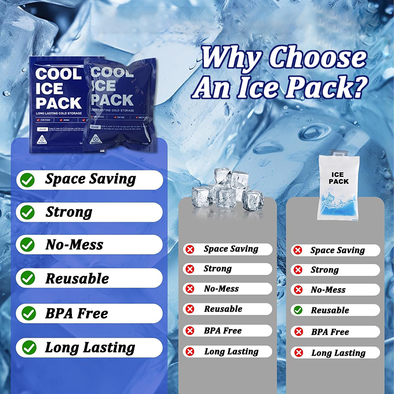 10Pcs Reusable Ice Packs for L - огляд і ціна Outdoor Camping Fridge