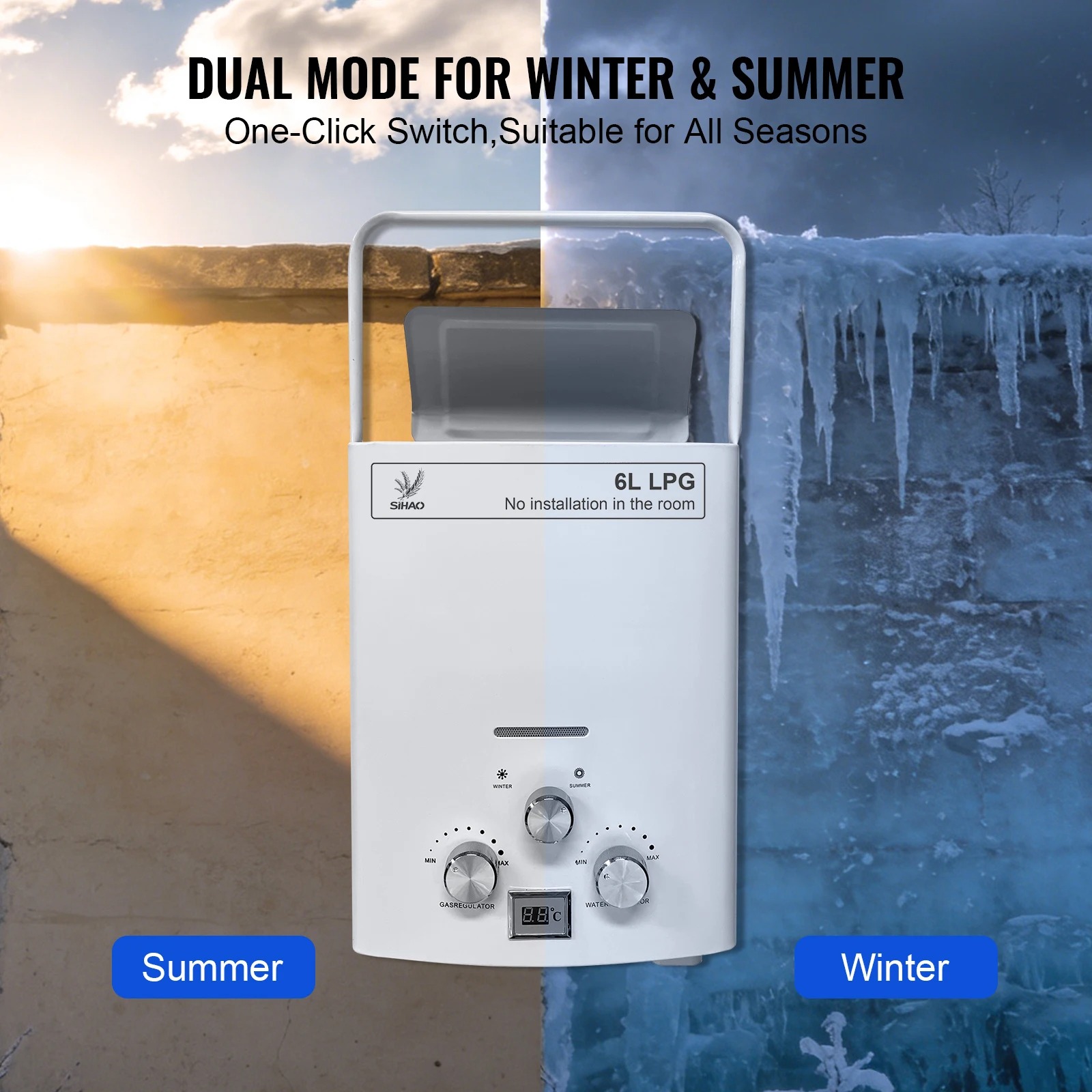 LPG Gas Water Heater|SIHAO 6L  - огляд і ціна Outdoor Camping Water Heater